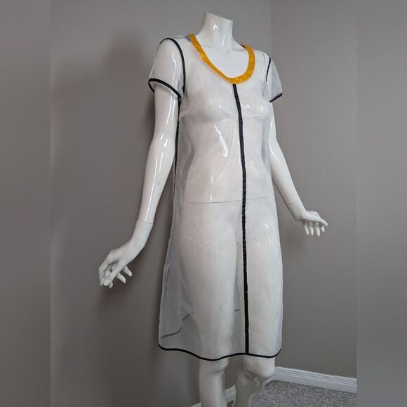 Liviana Conti Sheer Overlay Dress IT 40 / US 4-6 White See through Layering - Picture 3 of 11